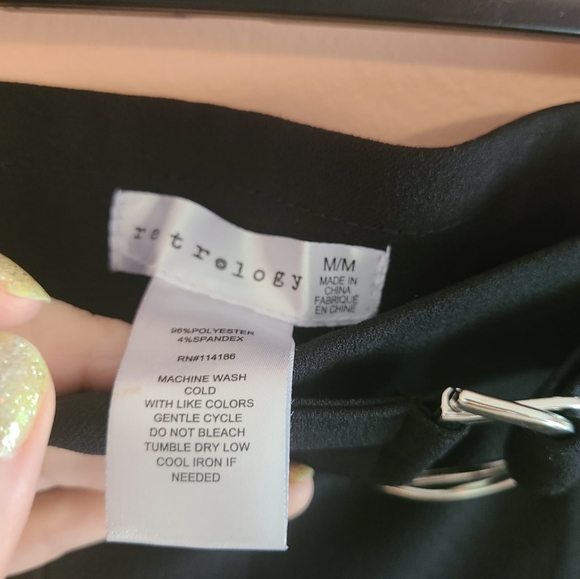 NWOT Retrology Black Pleat Trousers 🩵🌴 - Picture 4 of 6